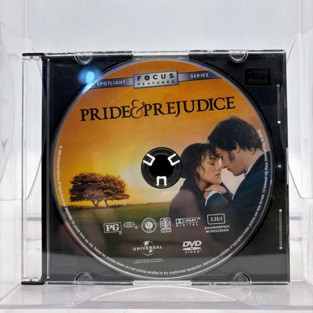 Pride & Prejudice DVD 2005 Keira Knightley Focus Features Widescreen PG Romance